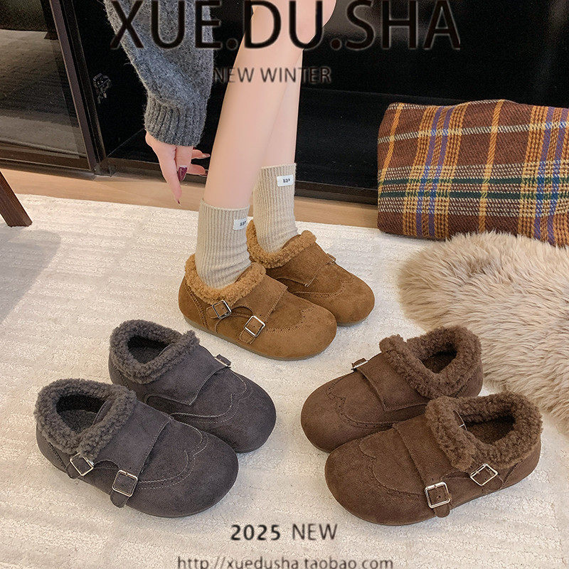 厚底全包加绒勃肯鞋女2025冬季新款爆款一脚蹬豆豆鞋保暖博肯棉鞋,女鞋,勃肯鞋/软木鞋,淘宝优惠券,粉丝福利购,淘宝优惠卷