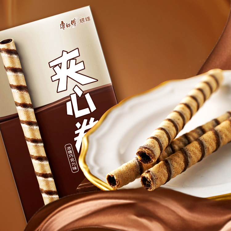 康師傅3+2夾心卷55g兒童休閑零食