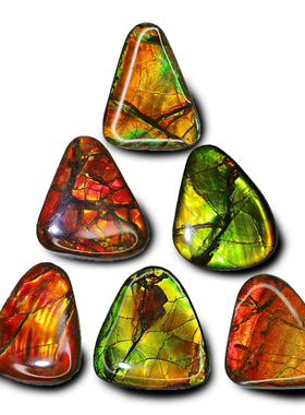 福双临BC1天然斑彩石裸石可镶嵌18K金项链吊坠李居明加拿大国石女