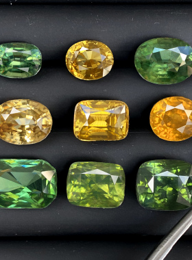 GS1天然锆石彩色宝石刻面裸石高级钻石定制戒指吊坠