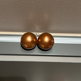 monies同款金球30MM超大珍珠耳钉个性夸张复古气质圆形耳环耳饰女