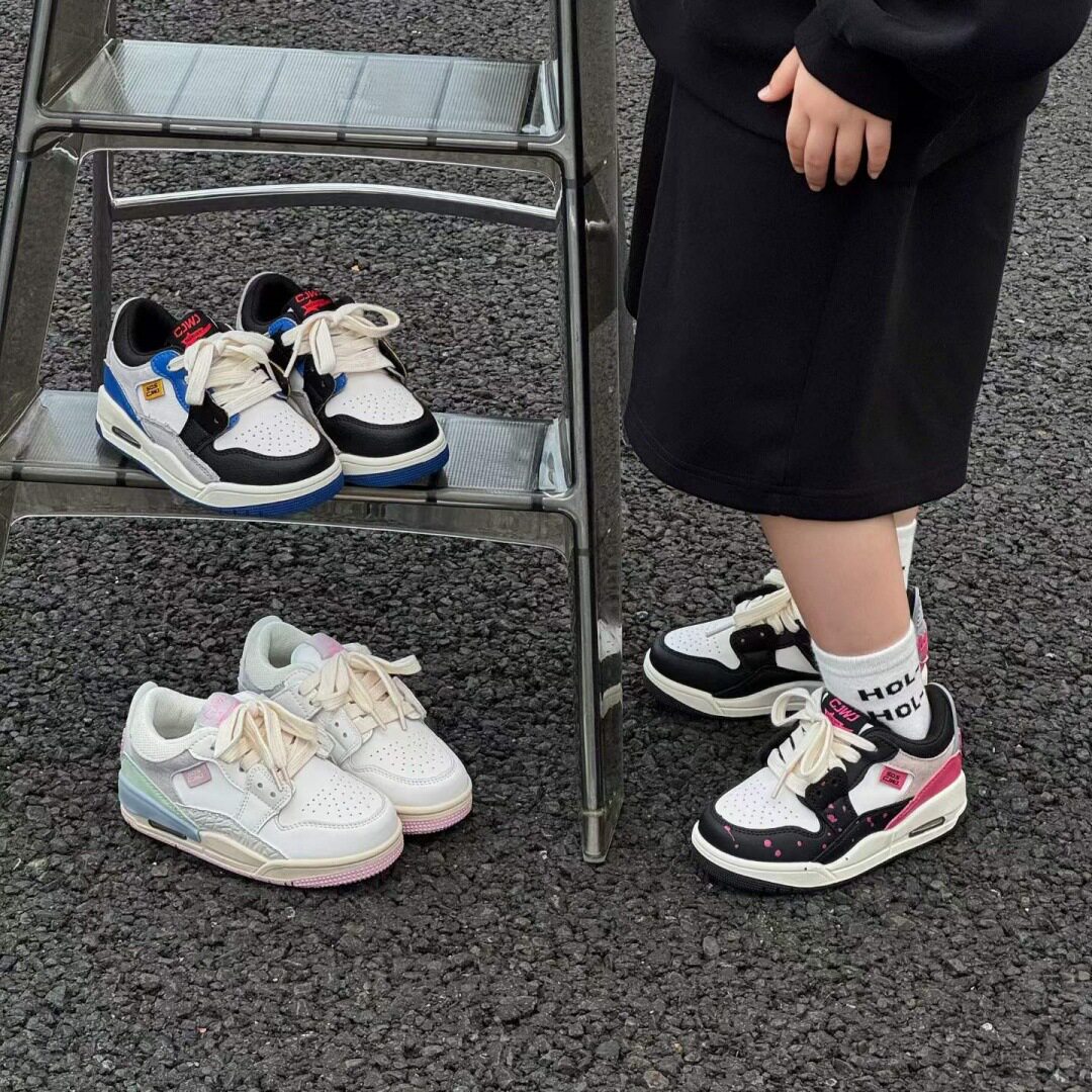 亲子童鞋2026新款儿童运动鞋男童气垫运动鞋女童篮球鞋休闲板鞋潮