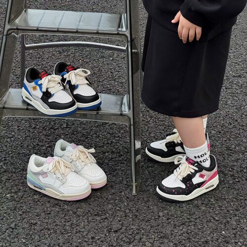 亲子童鞋2026新款儿童运动鞋男童气垫运动鞋女童篮球鞋休闲板鞋潮