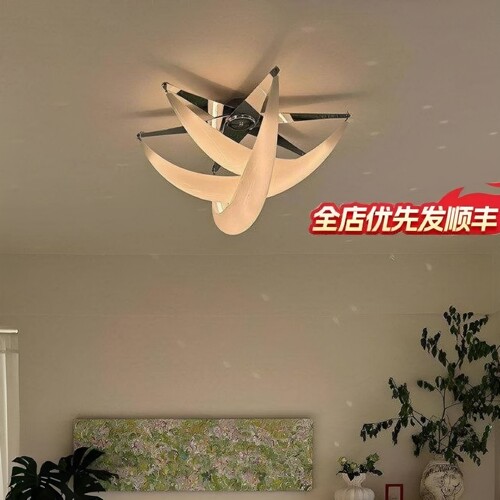 ACNikola北欧客厅月牙吸顶灯设计师2026新款法式中古卧室书房灯