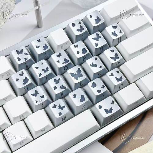 爱心蝴蝶键帽侧刻透光带字符OEM