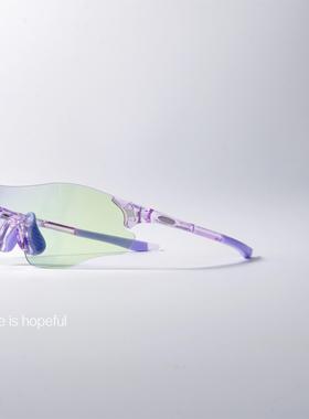 日夜两用无框变色骑行运动眼镜UV400紫外线炫彩弹性跑步太阳眼镜