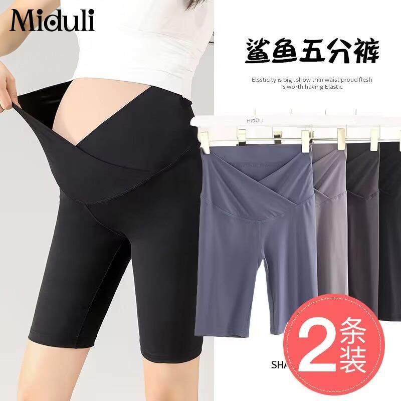 孕妇打底裤夏季短裤孕妇裤子春秋外穿鲨鱼裤五分安全裤孕妇裤夏装
