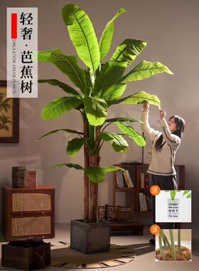 2025大型彷真芭蕉树大叶子彷生绿植装饰室内造景高端植物假树摆件