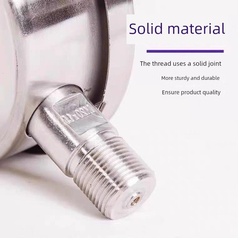 Yn100Bf不锈钢防震压力表耐腐蚀M20*1.5耐酸碱4点水气压液压