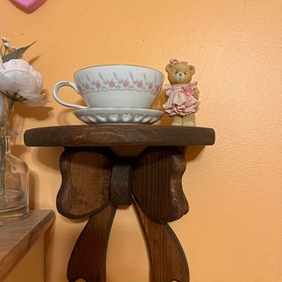 墙上置物架蝴蝶造型壁挂式收纳架水杯花架墙壁装饰整理