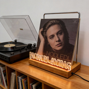 黑胶唱片收纳架咖啡厅氛围CD唱片架桌面装饰唱片展示架食谱架