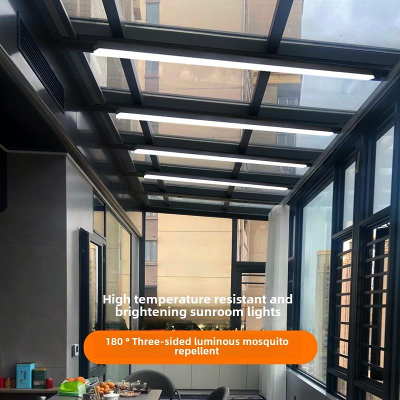 耐高温日光房专用灯玻璃天蓬灯Led条形灯阳台吸顶灯遥控照明超亮