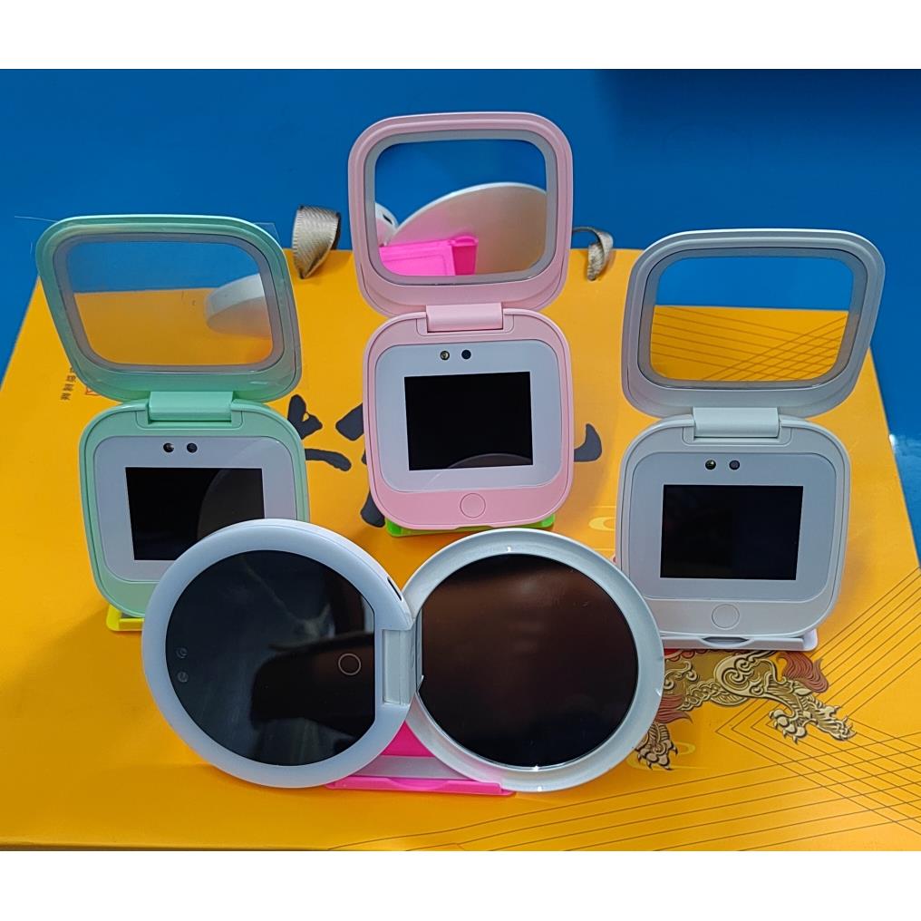 视妆正品智能防晒化妆镜多功能架子便携轻巧检测化妆镜可折叠收纳