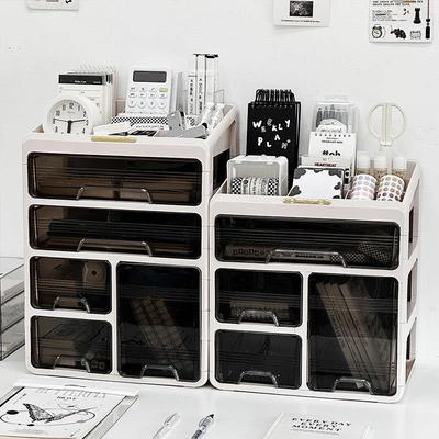 桌面抽屉式收纳盒分格办公室整理盒分类书桌杂物置物架大容量防尘