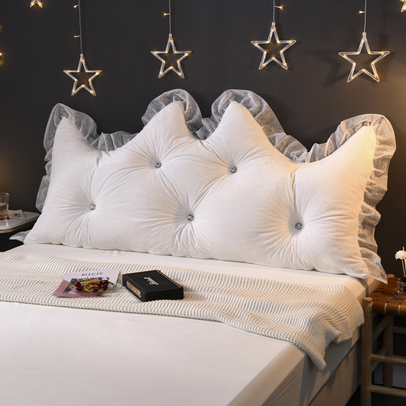 毛绒床头靠垫大靠背双人床上榻榻米床头软包靠背垫三角护腰靠枕