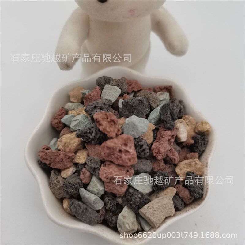 热销虹彩石火山石红色火山石黑色火山石多肉铺面兰U花植料污水处