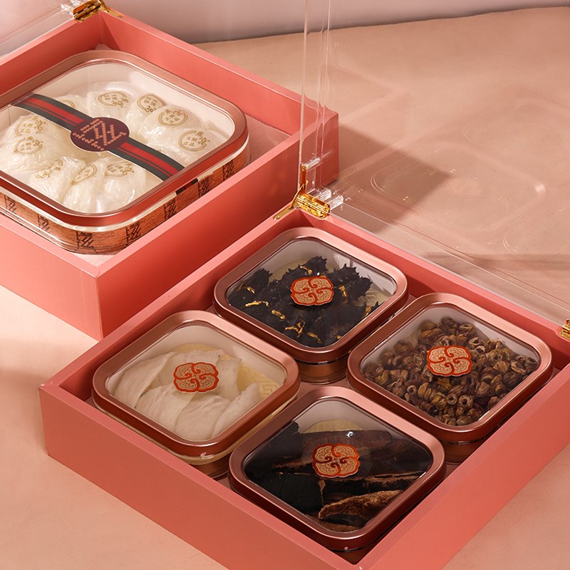 热销滋补品贺礼盒包装四宝礼品盒子250g500g燕窝T虫草鱼胶羊肚菌