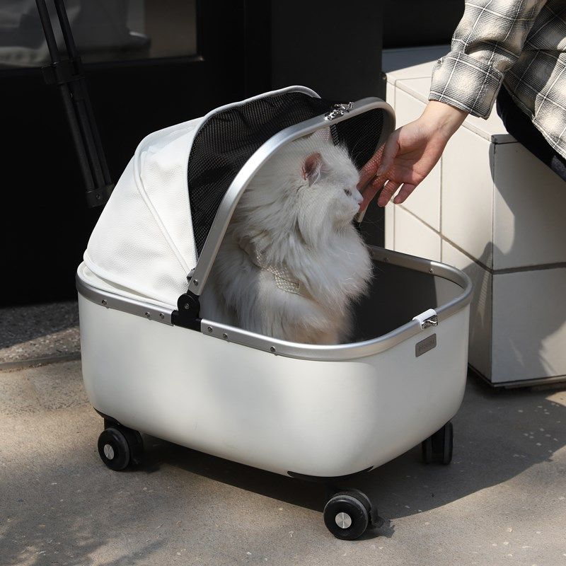 热销宠物推车f狗狗猫咪手推车外出便携婴儿车遛狗小型犬拉车猫包