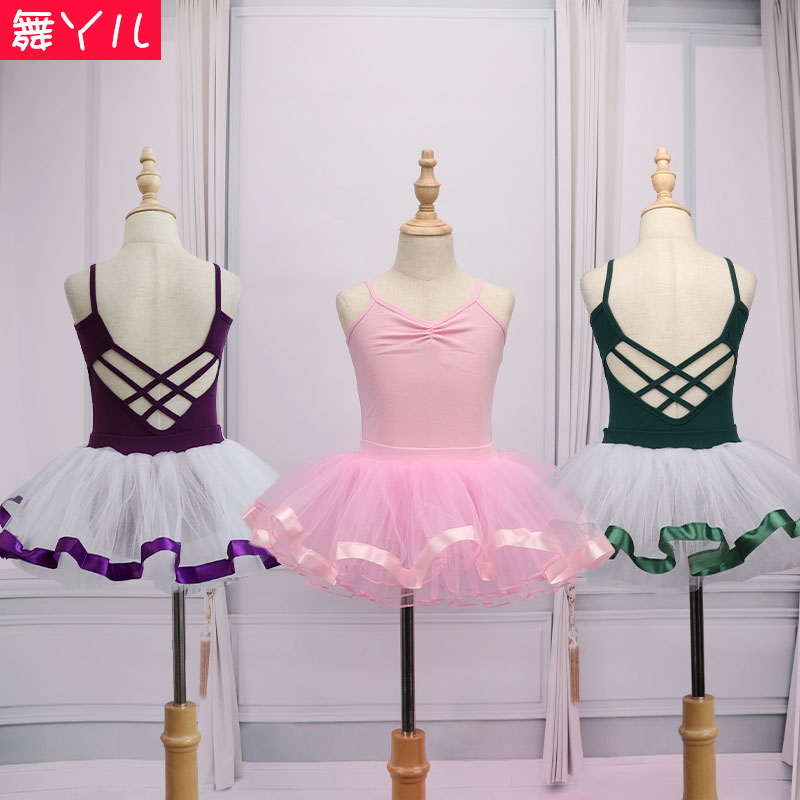 儿童芭蕾舞蹈裙夏季吊带练功服