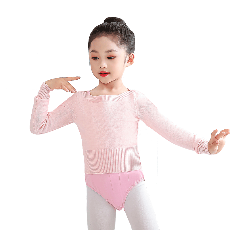 儿童舞蹈毛衣练功小外套春秋冬季演出披肩女童比赛保暖坎肩考级