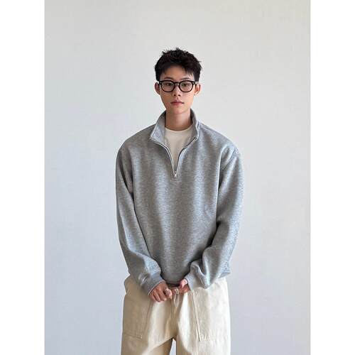 SIIIEND美式覆古半拉炼立领卫衣男秋季宽松休闲百搭简约外套
