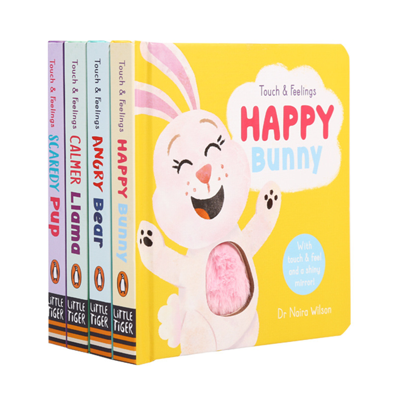 小彼恩毛毛虫点读 Touch and Feelings 我的情绪认知触摸书 4册