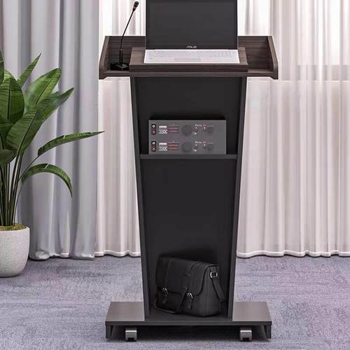 演讲台培训会议室主持台教师发言立式讲台司仪迎宾接待台带轮定制