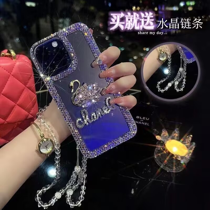 适用OPPO A93手机壳女 A92s保护套玻璃钻 A3xins风 A58防摔 A57 5G小众 A72 5G个性 A96网红 A95 5G水钻 A58x
