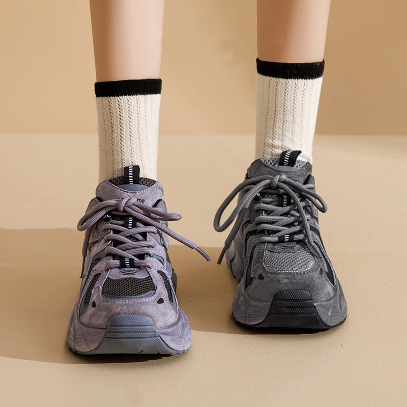 百搭跑步鞋情侣紫色休闲运动鞋