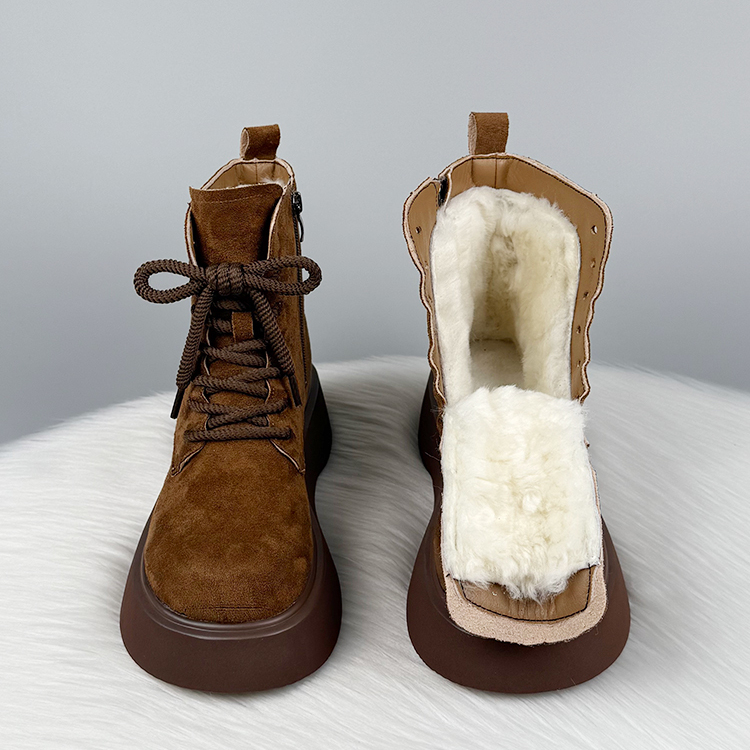 大码加绒保暖棉鞋保暖厚底马丁靴