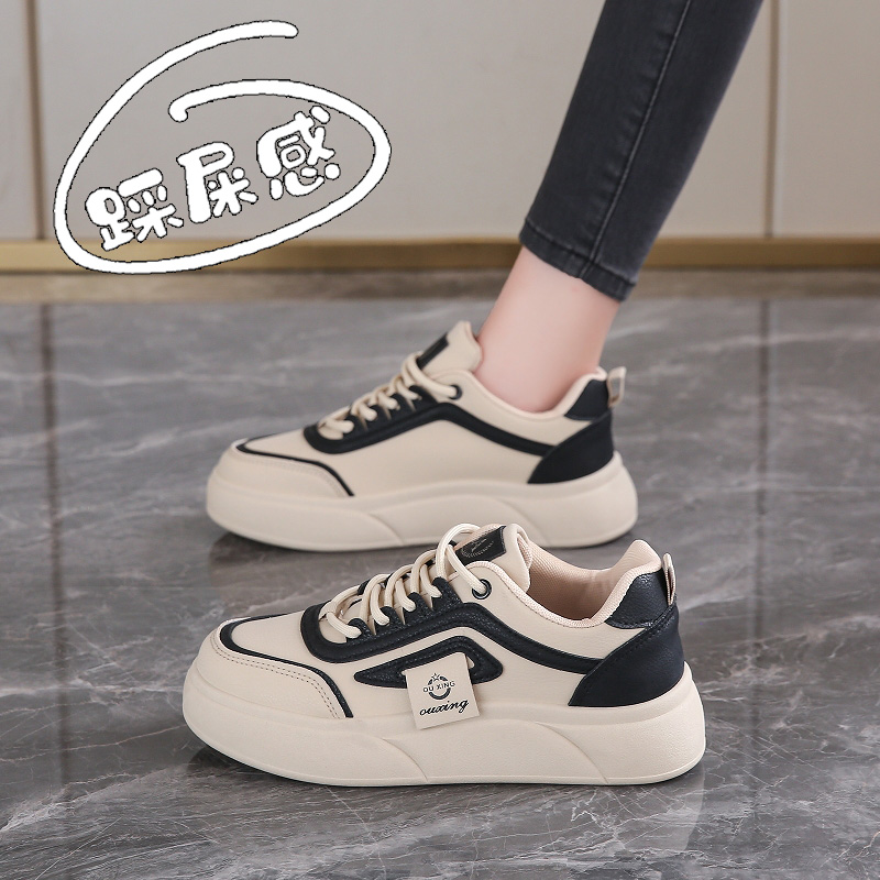 真皮老爹鞋不累脚孕妇休闲板鞋