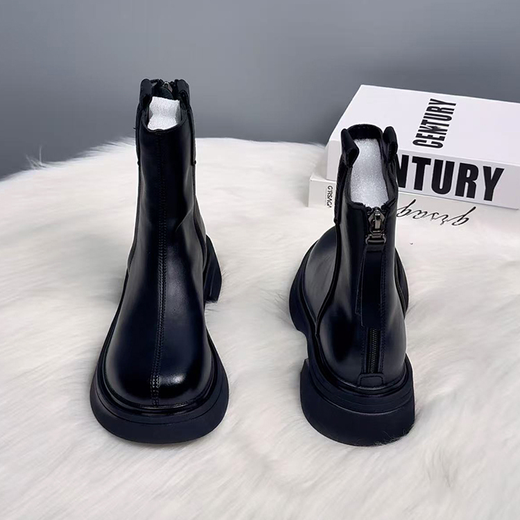 爆款烟筒靴切尔西厚底瘦瘦短靴