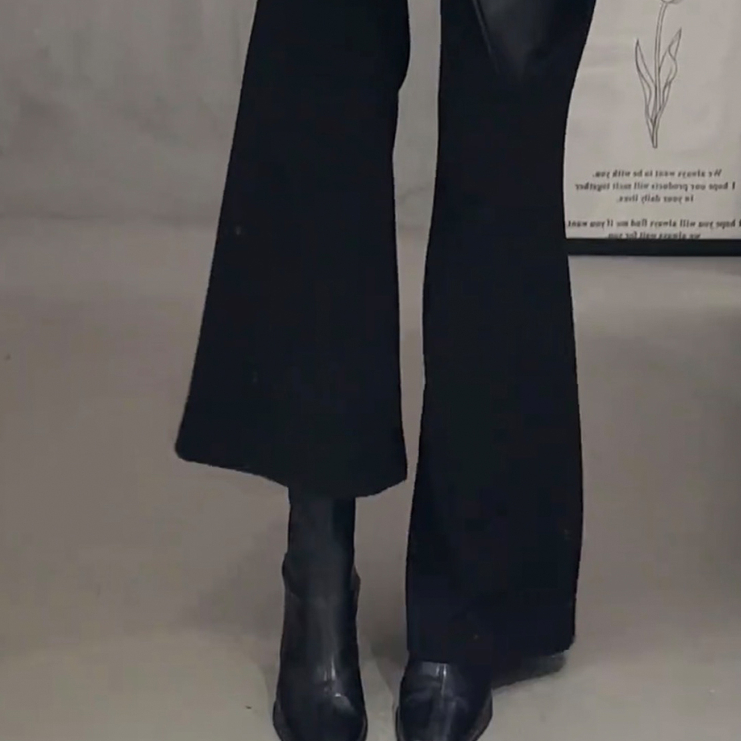 黑色百搭弹力高跟超火粗跟瘦瘦靴