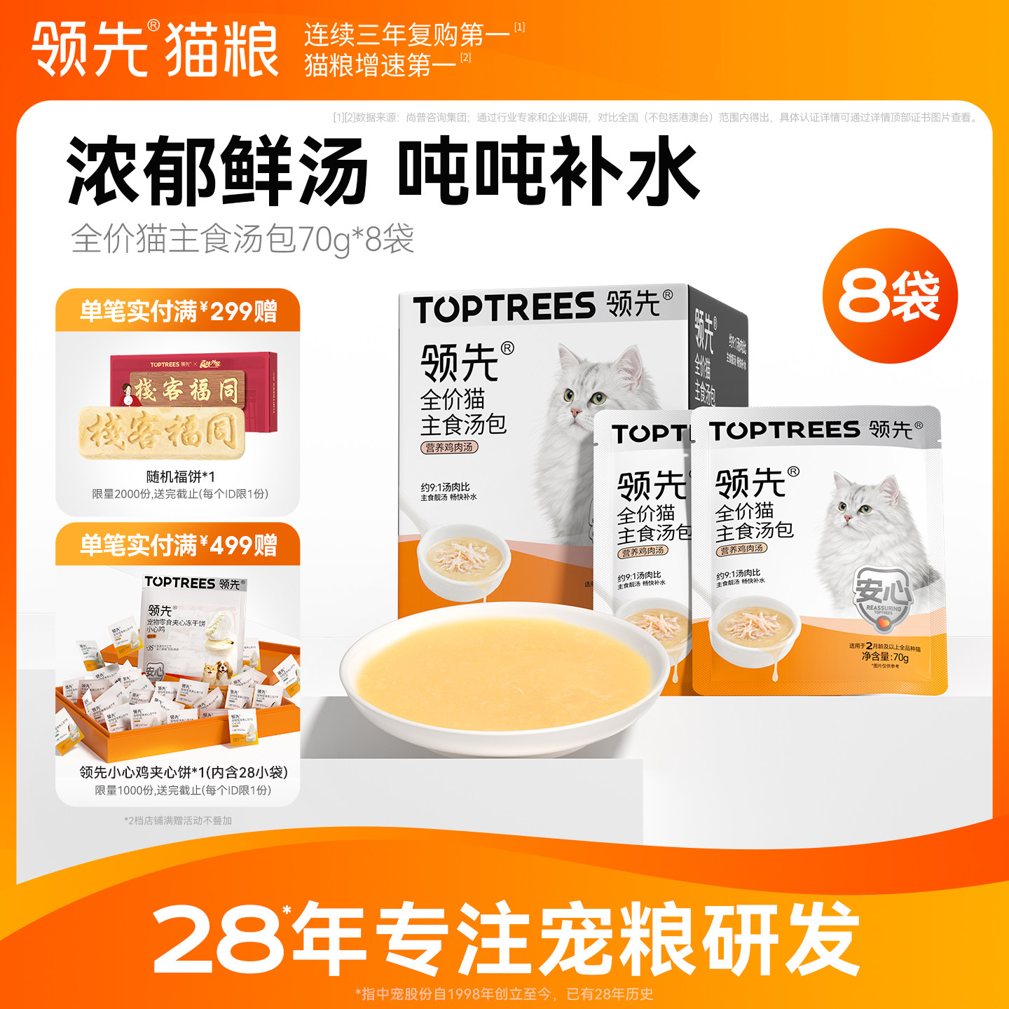 领先全价猫主食汤包70g*8袋图片