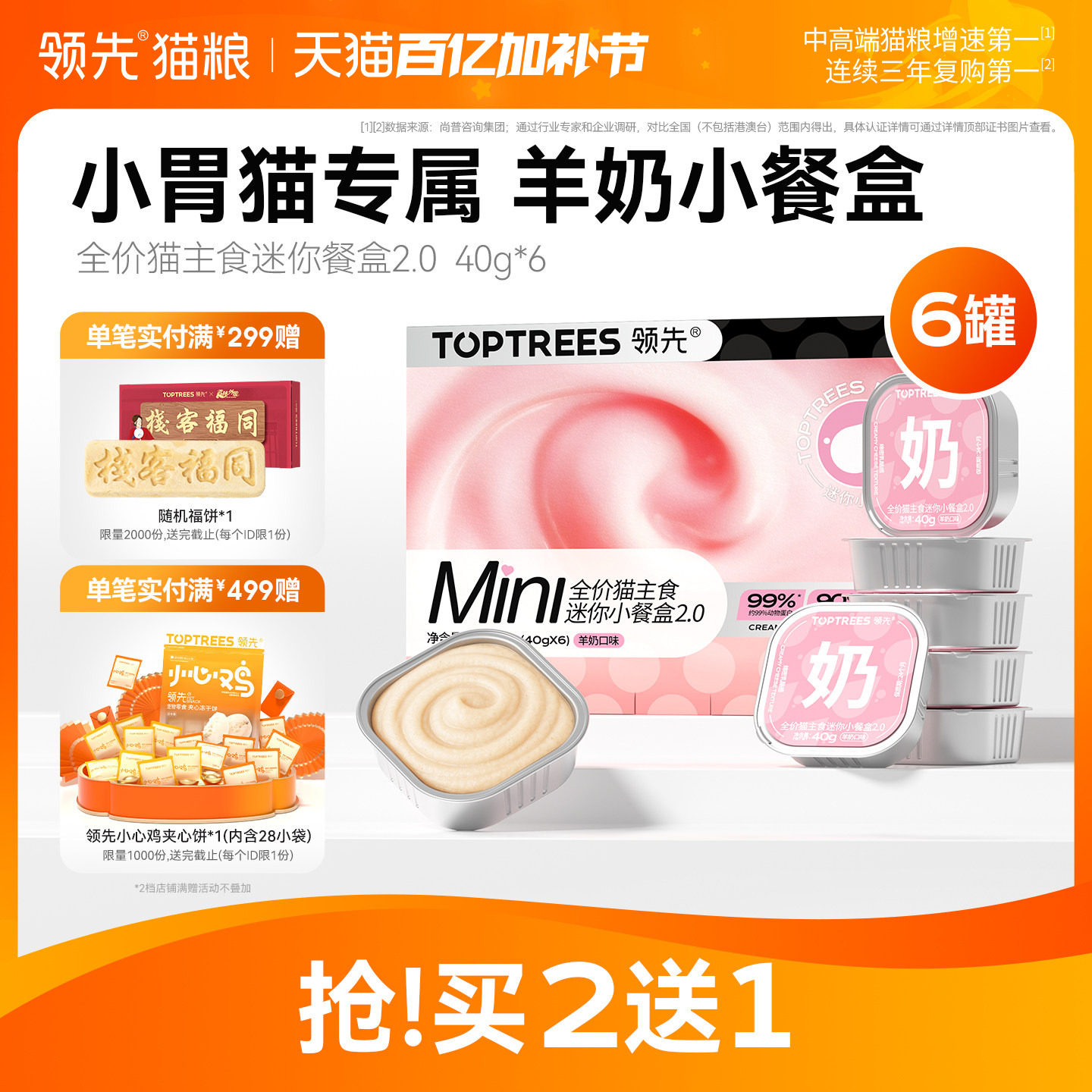 豪车领先幼猫主食餐盒40g*18罐 79.8元 - 线报酷