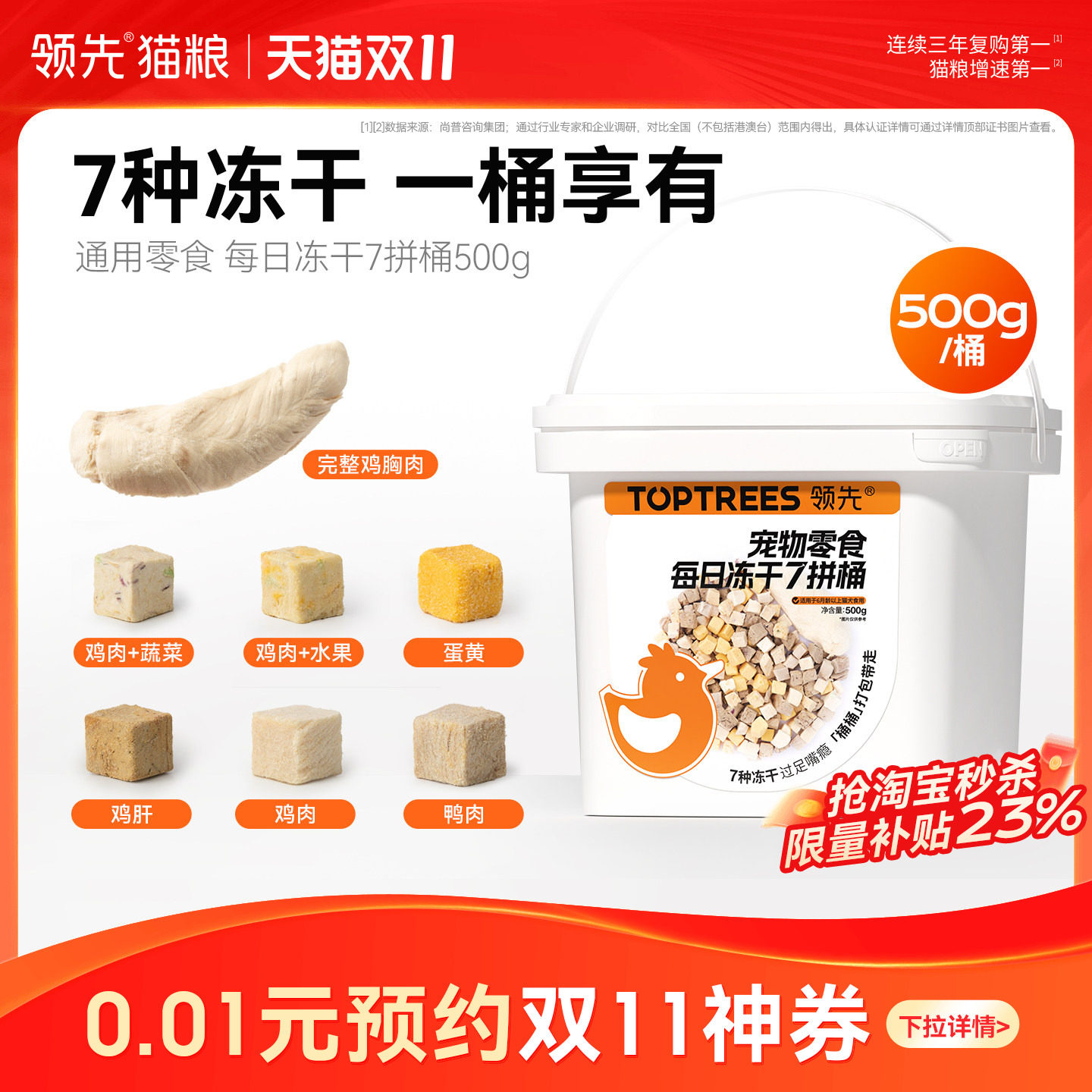 领先7拼冻干桶500g 41.3元 - 86线报