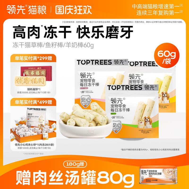 【上市工厂】领先冻干猫草棒60g
