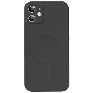 适用于苹果11手机壳新款magsafe无线充电磁吸iphone11promax液态硅胶11pro全包车载高级简约防摔黑色男女魔方