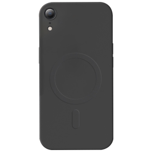 适用苹果XR手机壳新款magsafe无线充电磁吸iphonexsmax液态硅胶保护套xs全包车载高级简约防摔纯黑色男女魔方