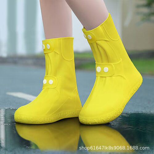 鞋套防水加厚男女款高筒防滑防雨鞋套耐磨硅胶雨靴下雨天脚套儿童