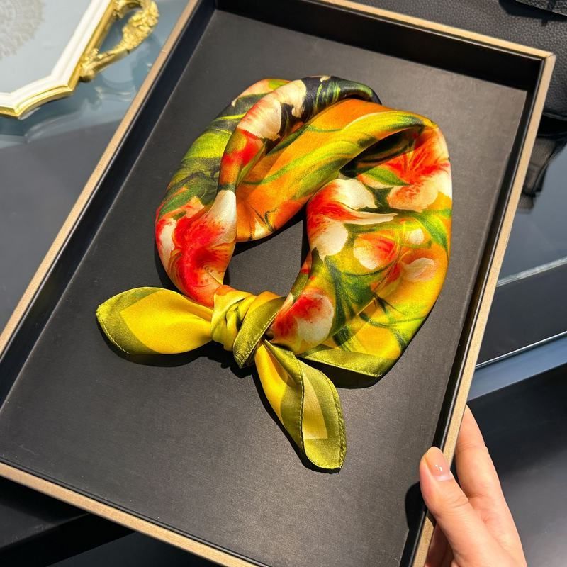 杭州丝绸100桑蚕丝丝巾花卉色女