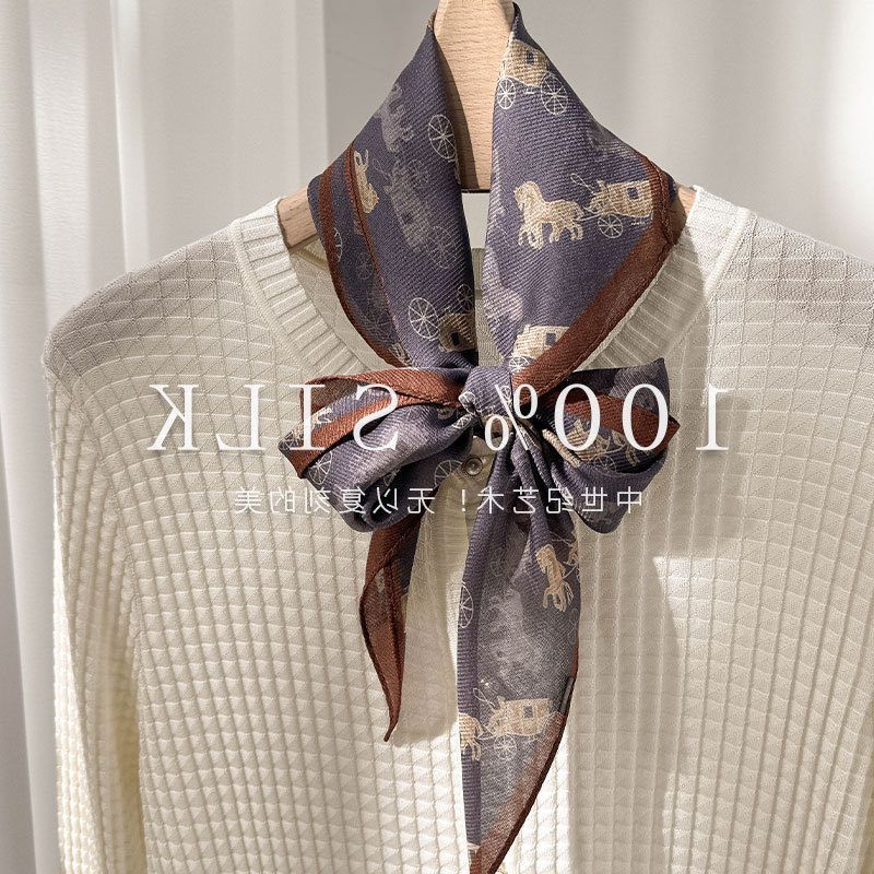 春季新款百搭领巾围巾牛仔马车