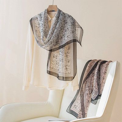 2025年丝巾长条高级感真丝围巾