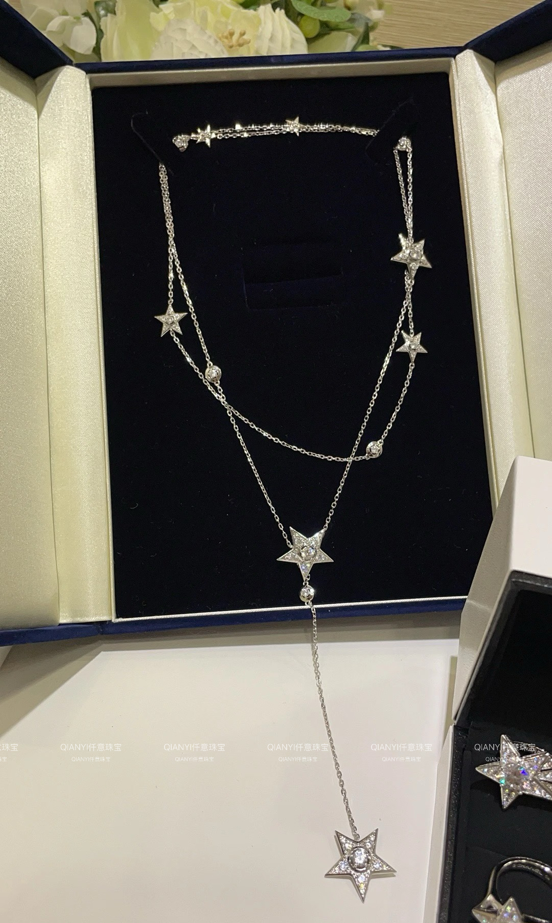 QIANYI仟意珠宝【彗星系列】白富美千金风名媛叠戴华丽五角星项链