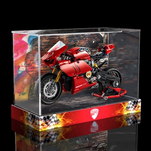 亚克力展示盒42107 适用乐高杜卡迪摩托车模型玩具积木防尘罩收纳