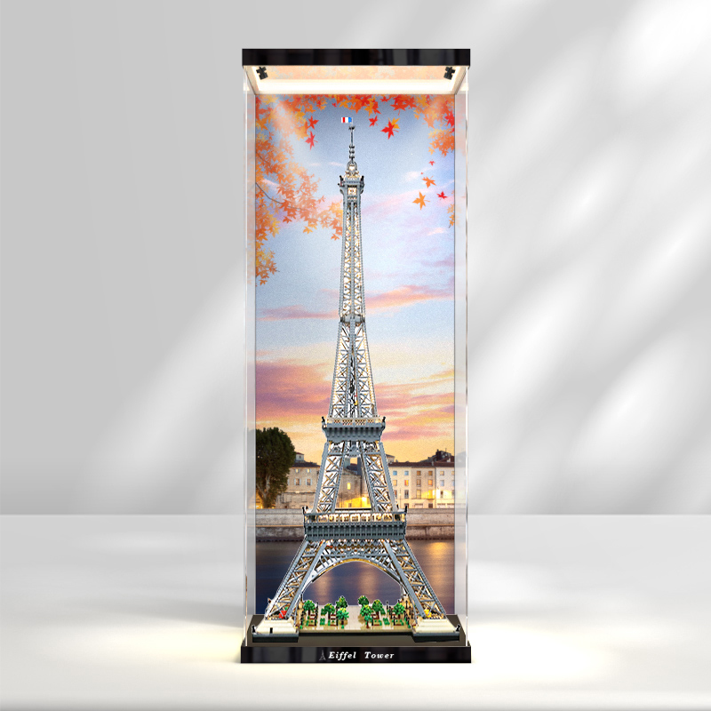 亚克力展示盒 适用乐高10307埃菲尔铁塔法国巴黎积木透明防尘罩