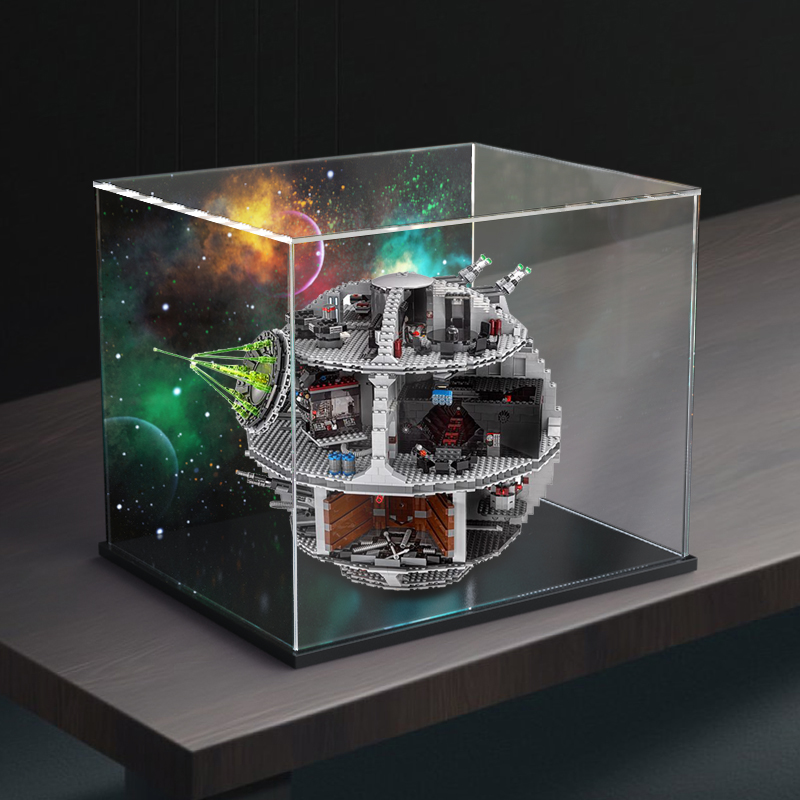 适用乐高死星75159亚克力展示盒 星球大战系列积木模型透明防尘罩