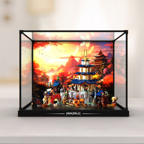 适用LEGO乐高幻影忍者系列71814擂台赛神庙城合金框亚克力展示盒