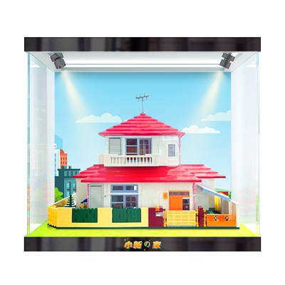 蜡笔小新的家积木模型展示盒