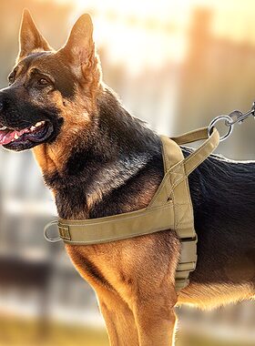 狗狗胸背带中大型犬狗脖圈背心式牵引绳马犬金毛德牧边牧宠物脖套